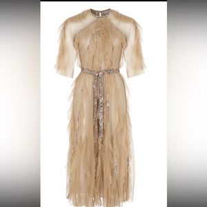 Selezza London Nude Ciara Tulle Dress Size S